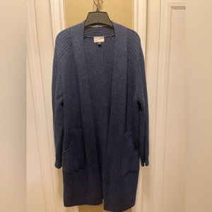 Navy Long Cardigan Sweater
